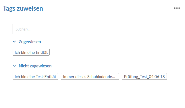 The Assign Tags dialog