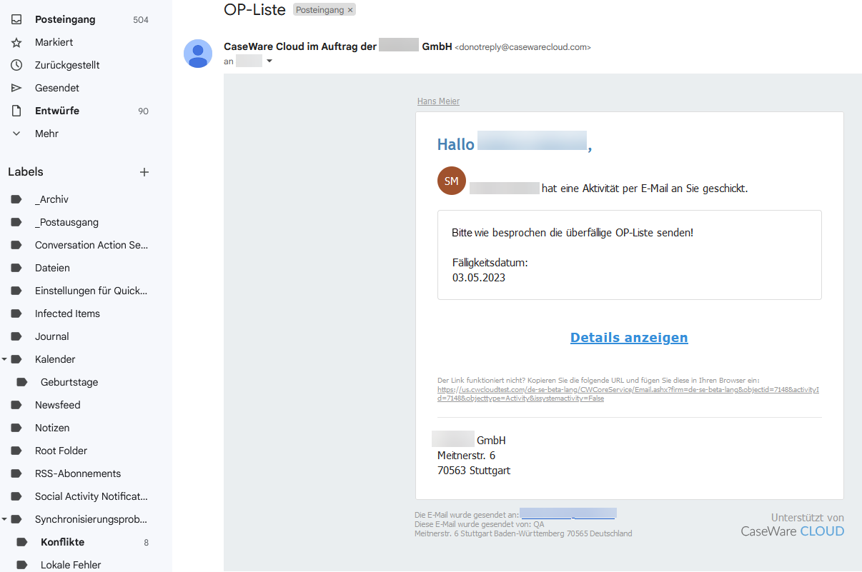 Email notification once you;re assigned a query.