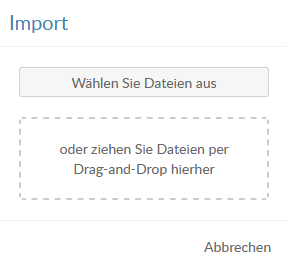 The import dialog for Working Papers security settings.