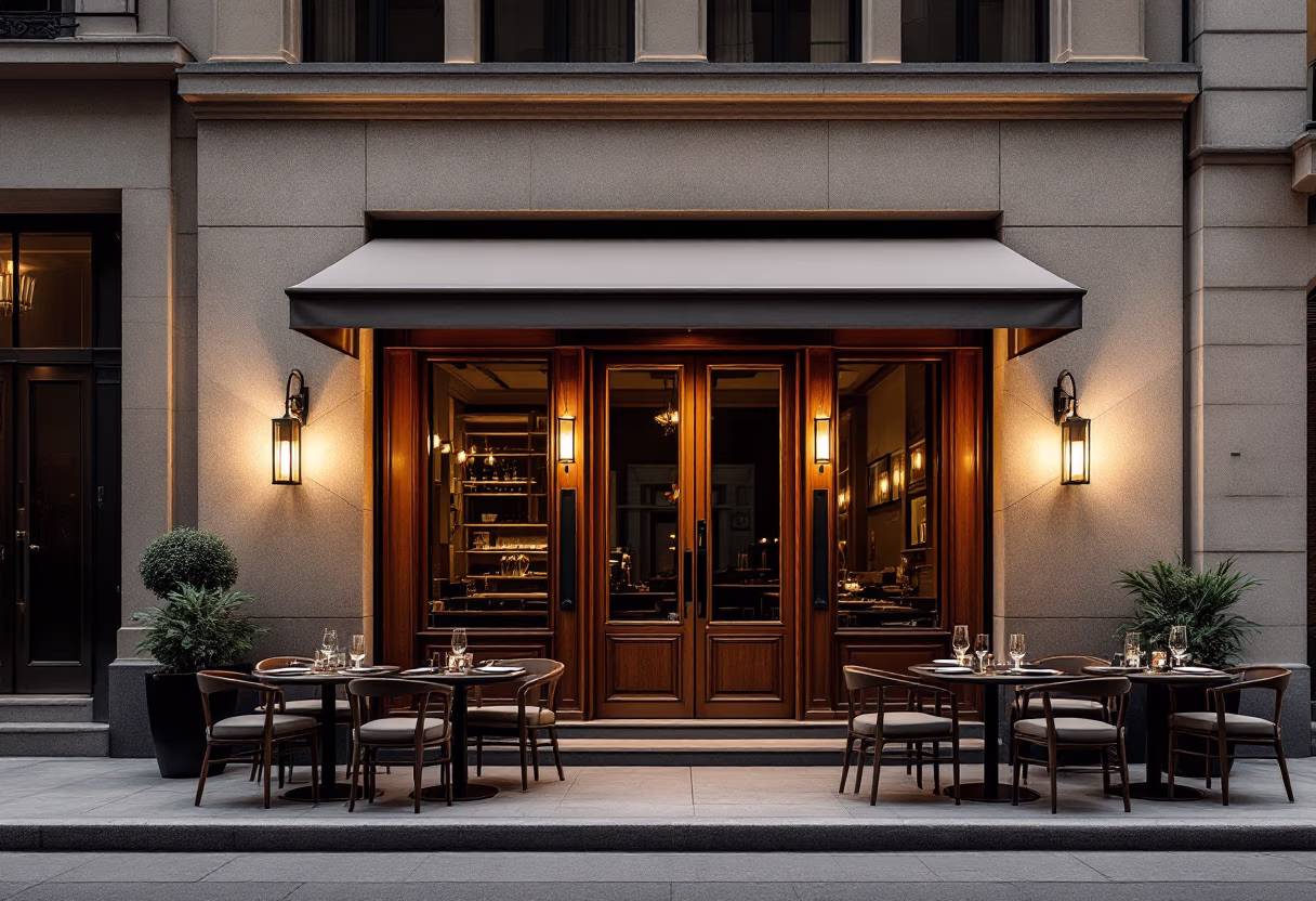 [background image] image of the restaurant facade (for a fine dining restaurant)