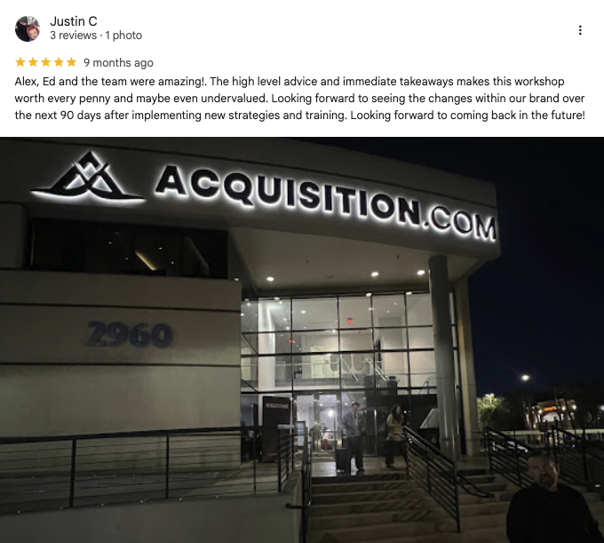 Verified Google review