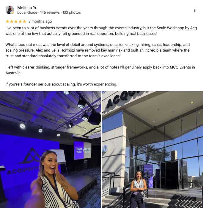 Verified Google review