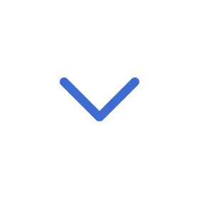 Blue chevron arrow pointing down on a transparent background.