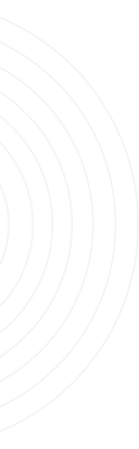 Close-up of white concentric curves on a black background forming a semi-circular pattern.