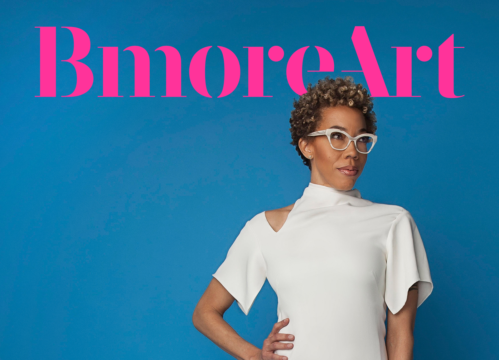 Artist Amy Sherald with BmoreArt logo
