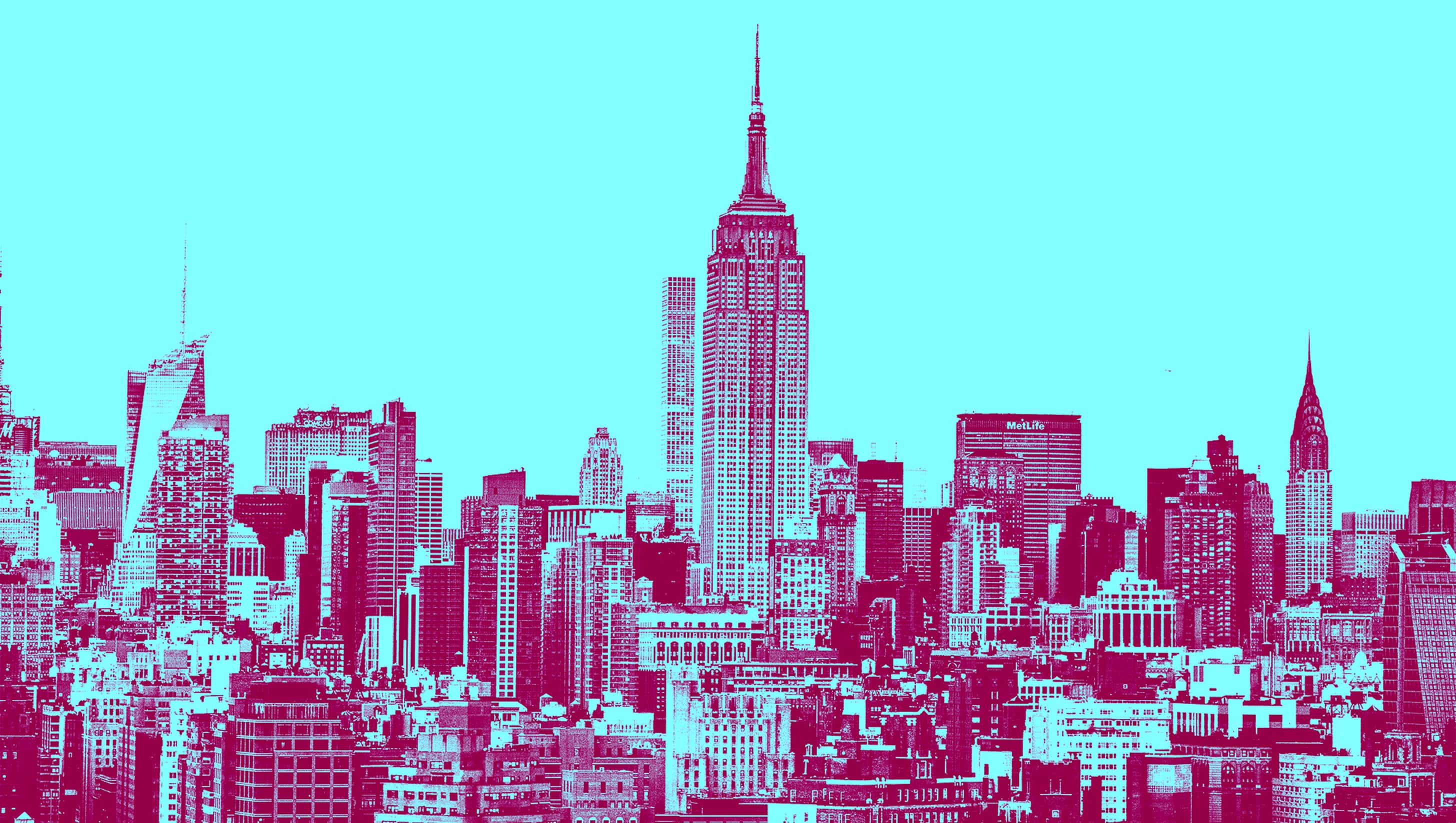 New York skyline in CJI brand colors