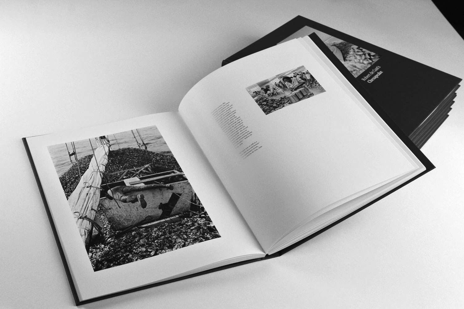 book opened to a spread of Robert de Gast's Chesapeake