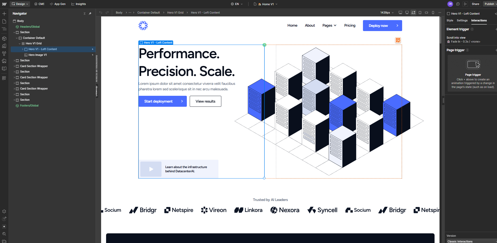 Animations - DatacenterAI - Webflow Template | BRIX Templates