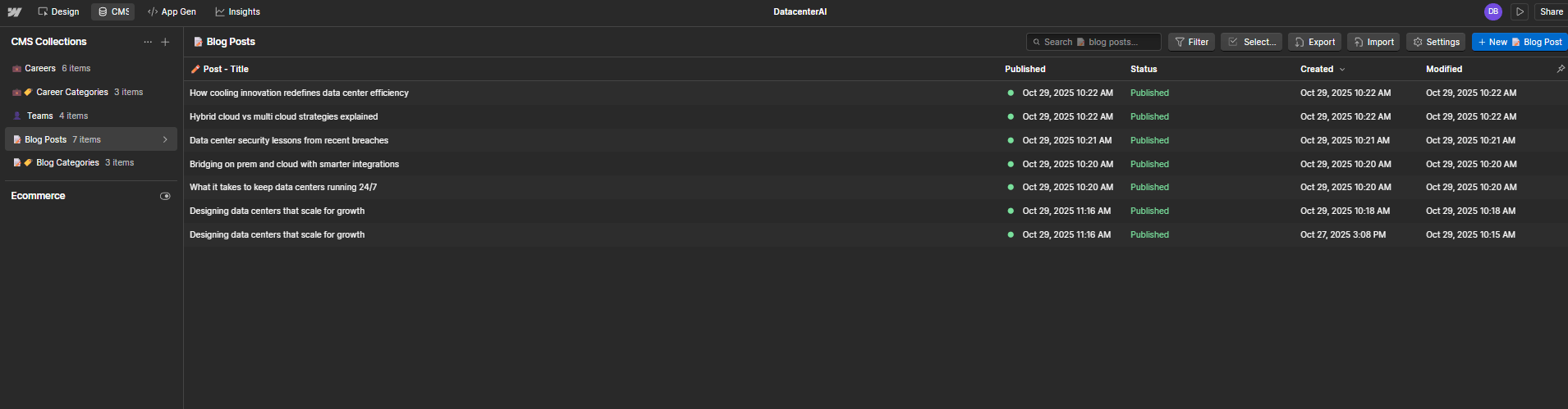 CMS Collection - DatacenterAI - Webflow Template | BRIX Templates