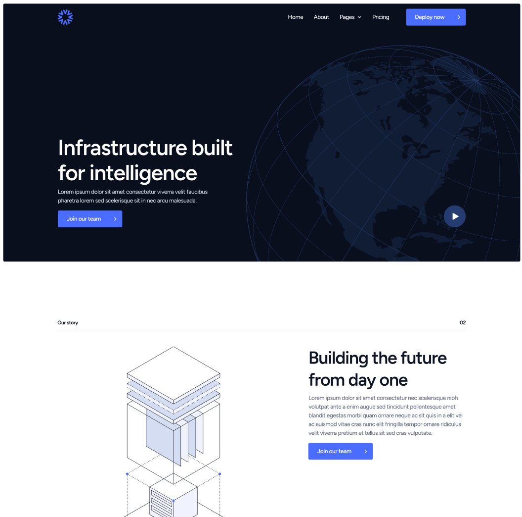 DatacenterAI - About Page - Datacenter Webflow Template