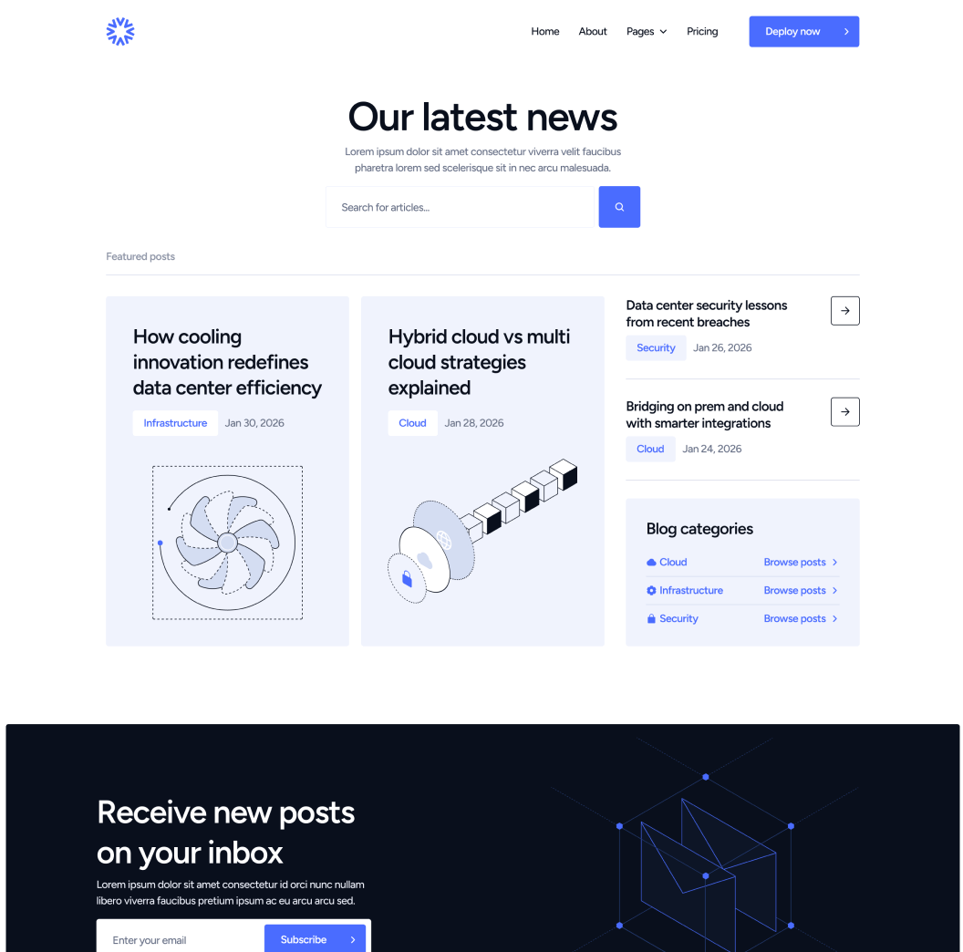DatacenterAI - Blog V1 Page - Datacenter Webflow Template
