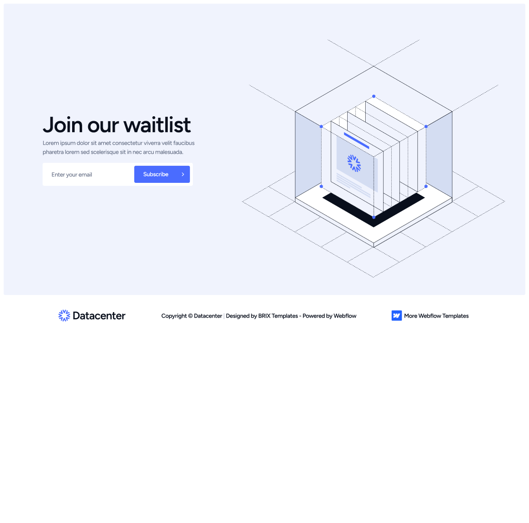 DatacenterAI - Coming Soon Page - Datacenter Webflow Template