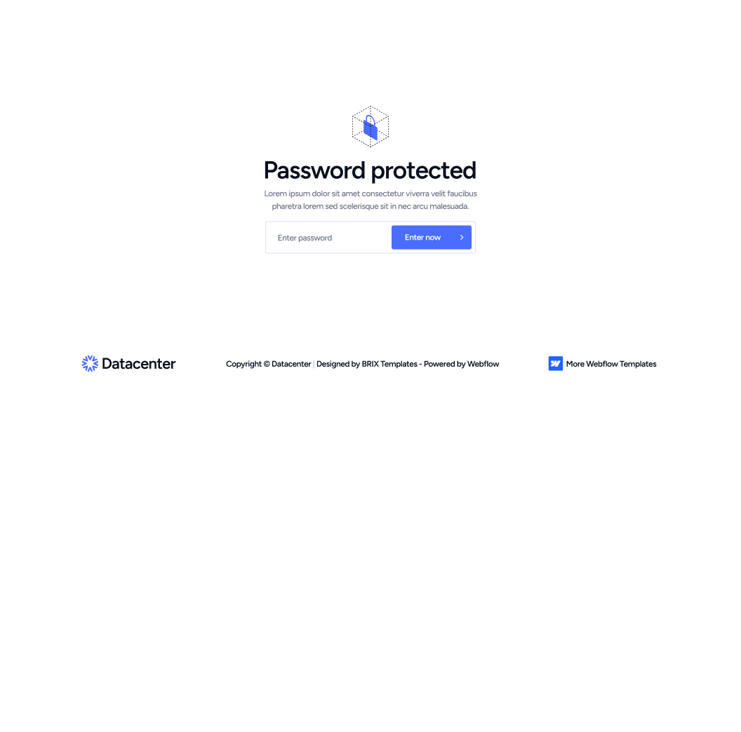 DatacenterAI - Password Protected Page - Datacenter Webflow Template