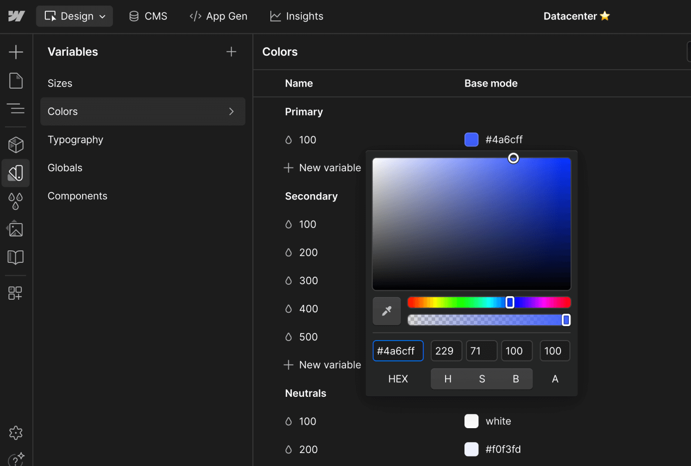 Color - Datacenter Webflow Template