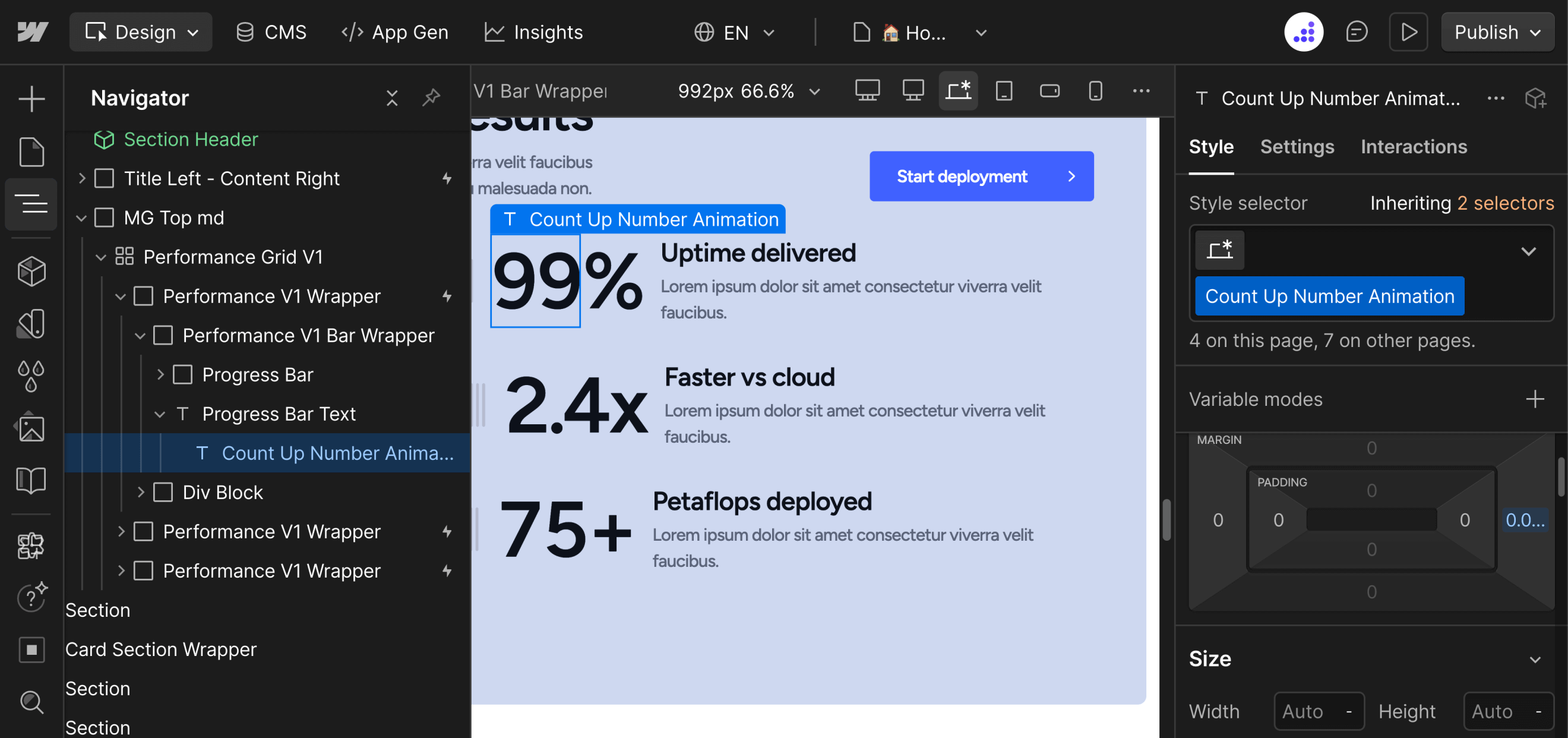 Number Counter Class - Datacenter Webflow Template
