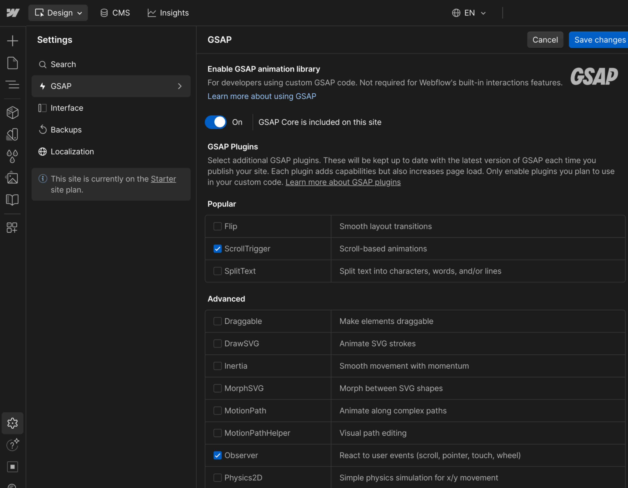 GSAP Plugins - Datacenter Webflow Template