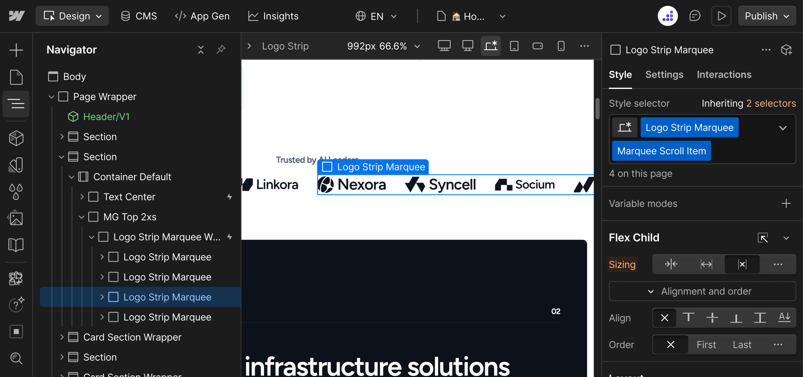 Marquee Structure - Datacenter Webflow Template