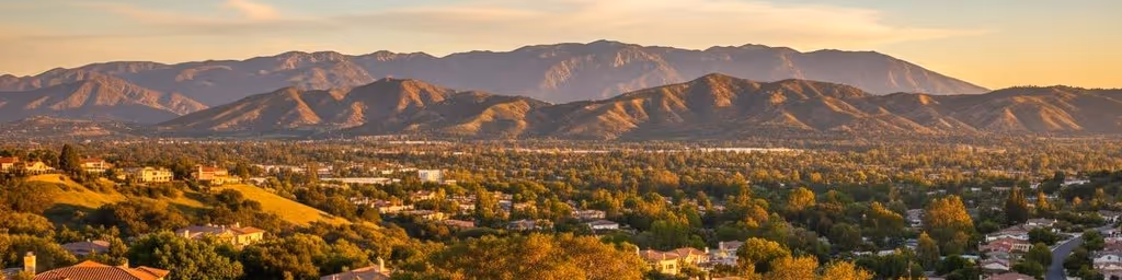 Panoramic landscape view of Oak Park, CA and the surrounding hills - Reliable handyman services and home repairs for Oak Park residents and homeowners.