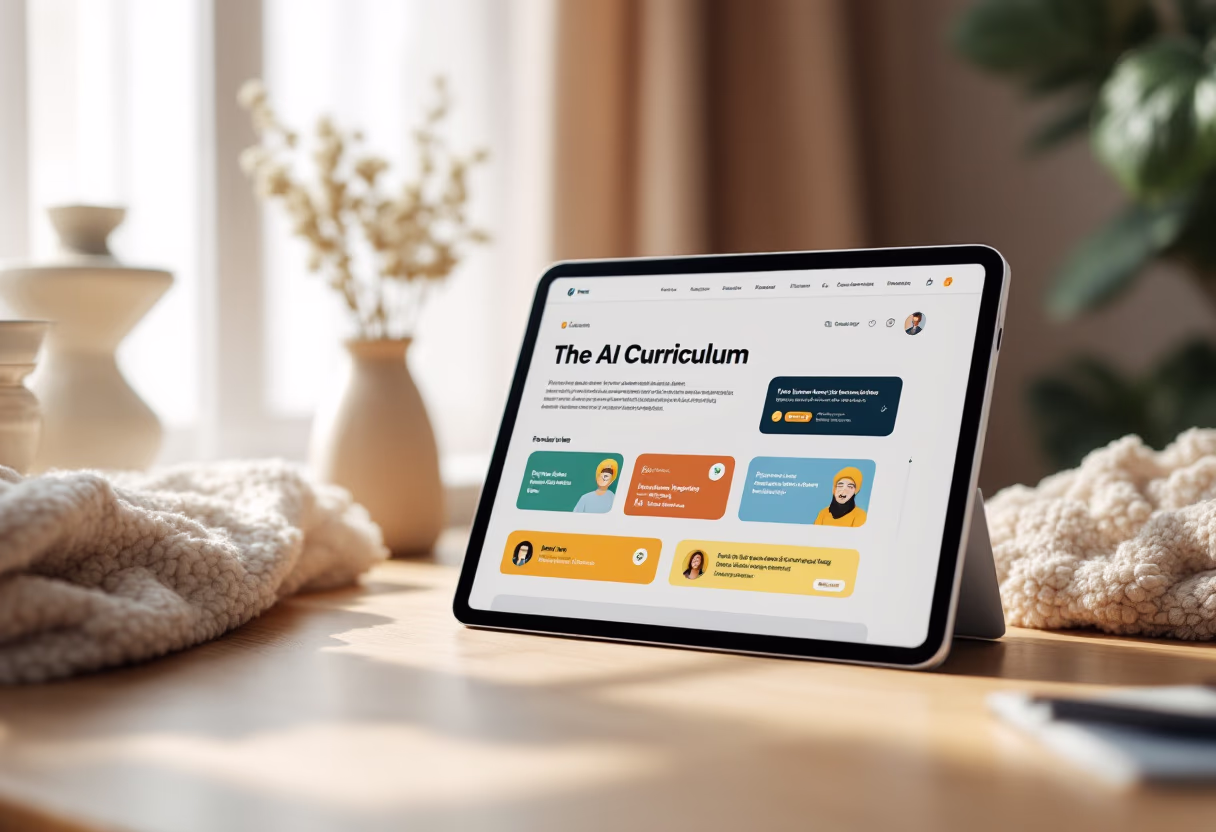 [digital project] image of interface explaining ai curriculum