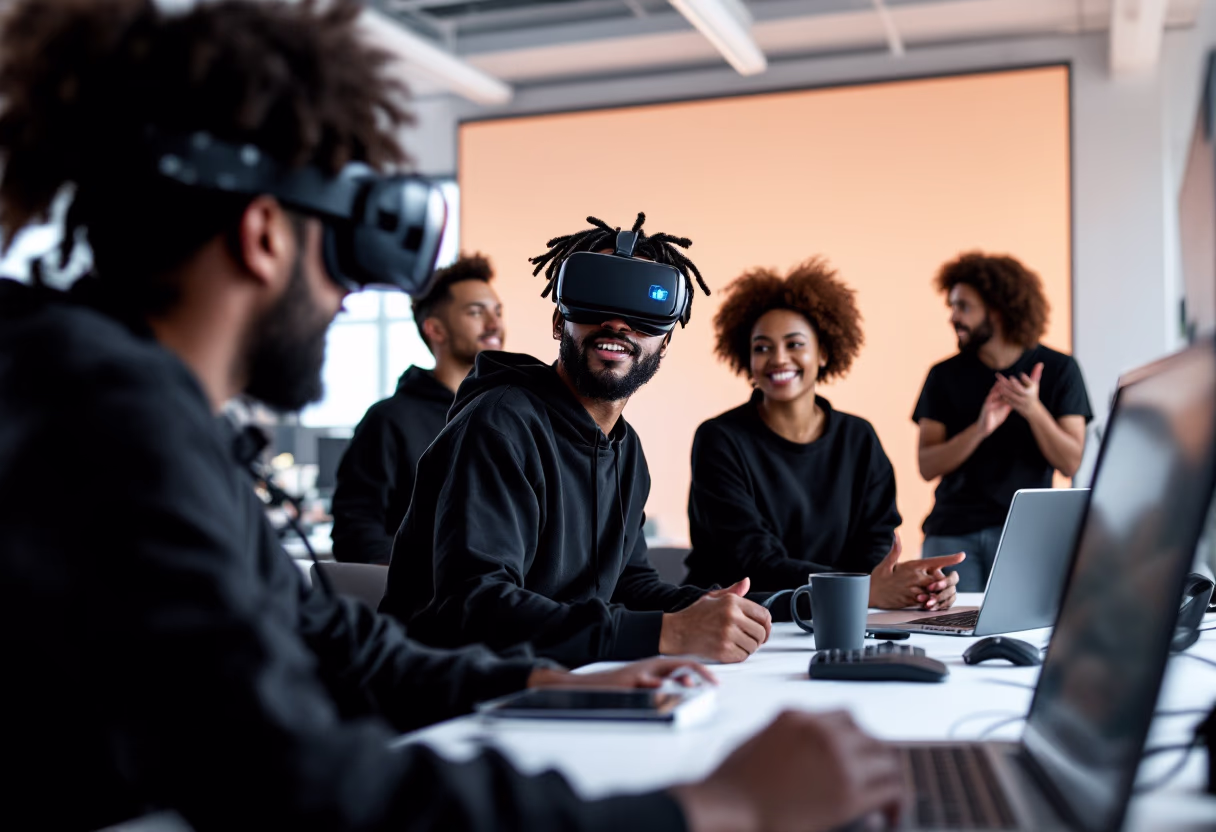 image of team collaborating (for a ar/vr)