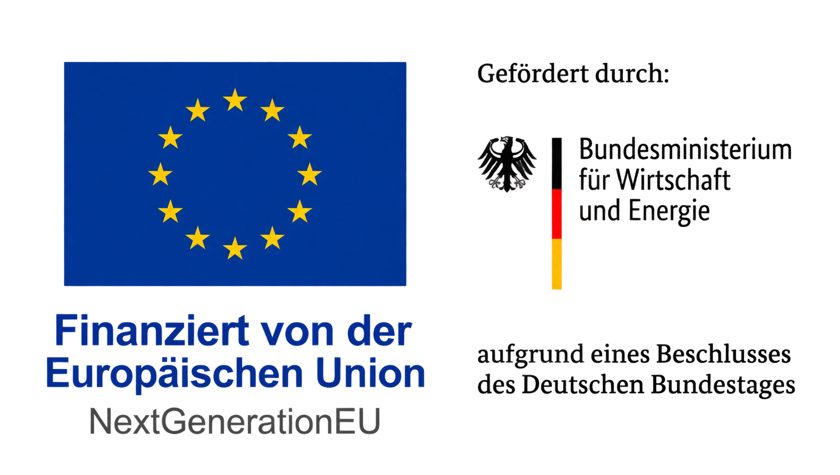 Finanziert von der Europäischen Union – NextGenerationEU. Gefördert durch das Bundesministerium für Wirtschaft und Energie.