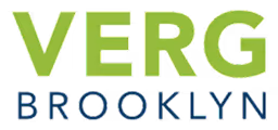 VERG BROOKLYN logo with VERG in green and BROOKLYN in blue.