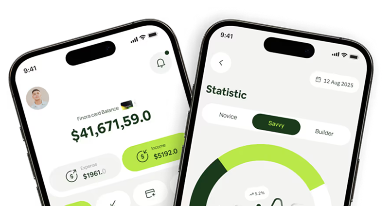 Mobile finance illustration