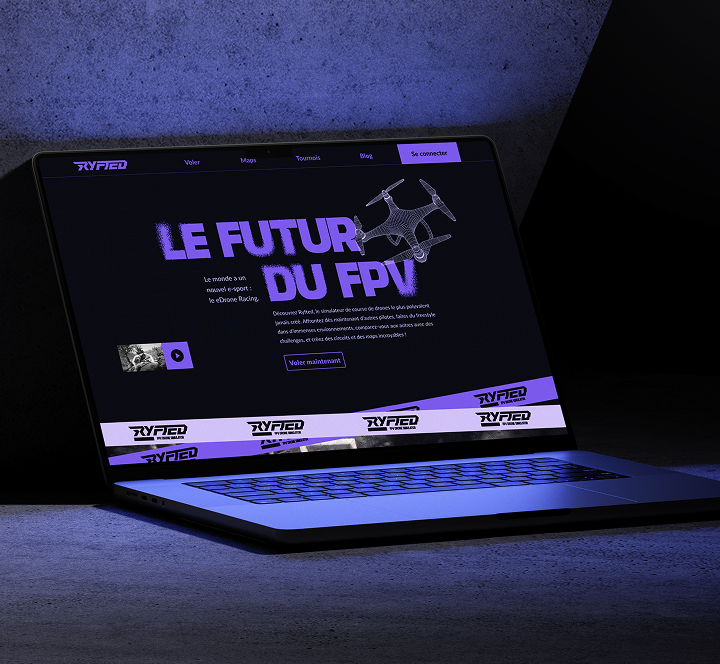 Maquette du site web réalisé par Chloé pour la marque "Ryfted" 