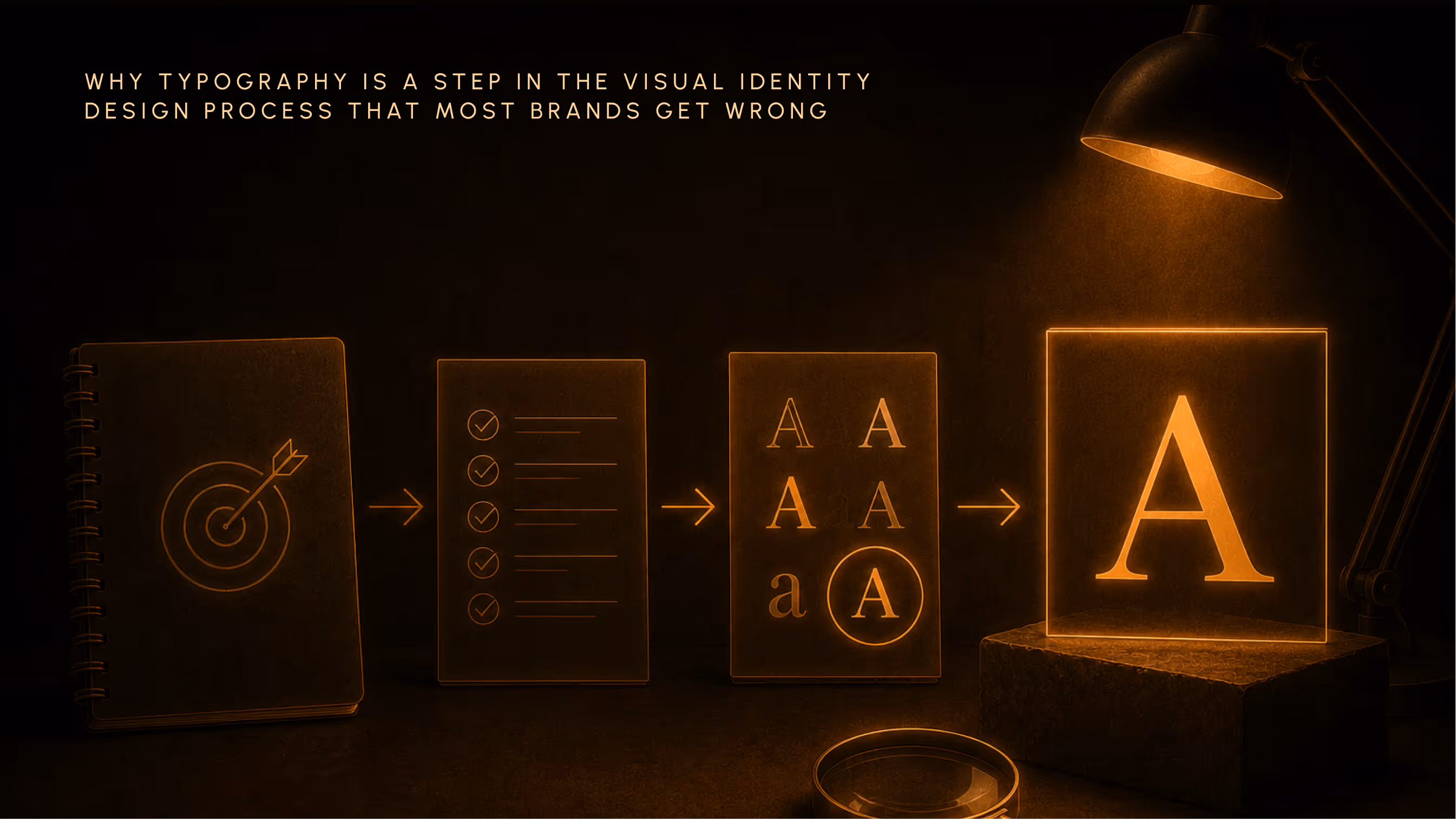 Designer selecting typography for branding