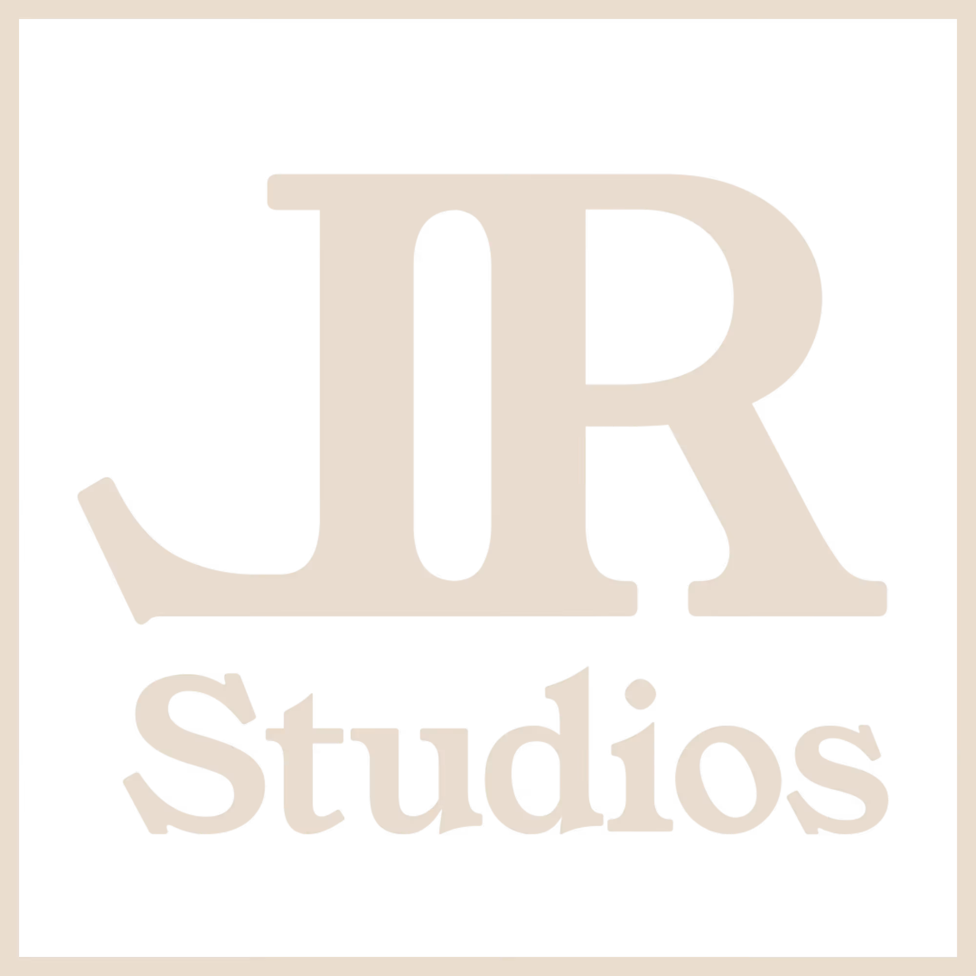 Brand logo with large letters LR above the word Studios.