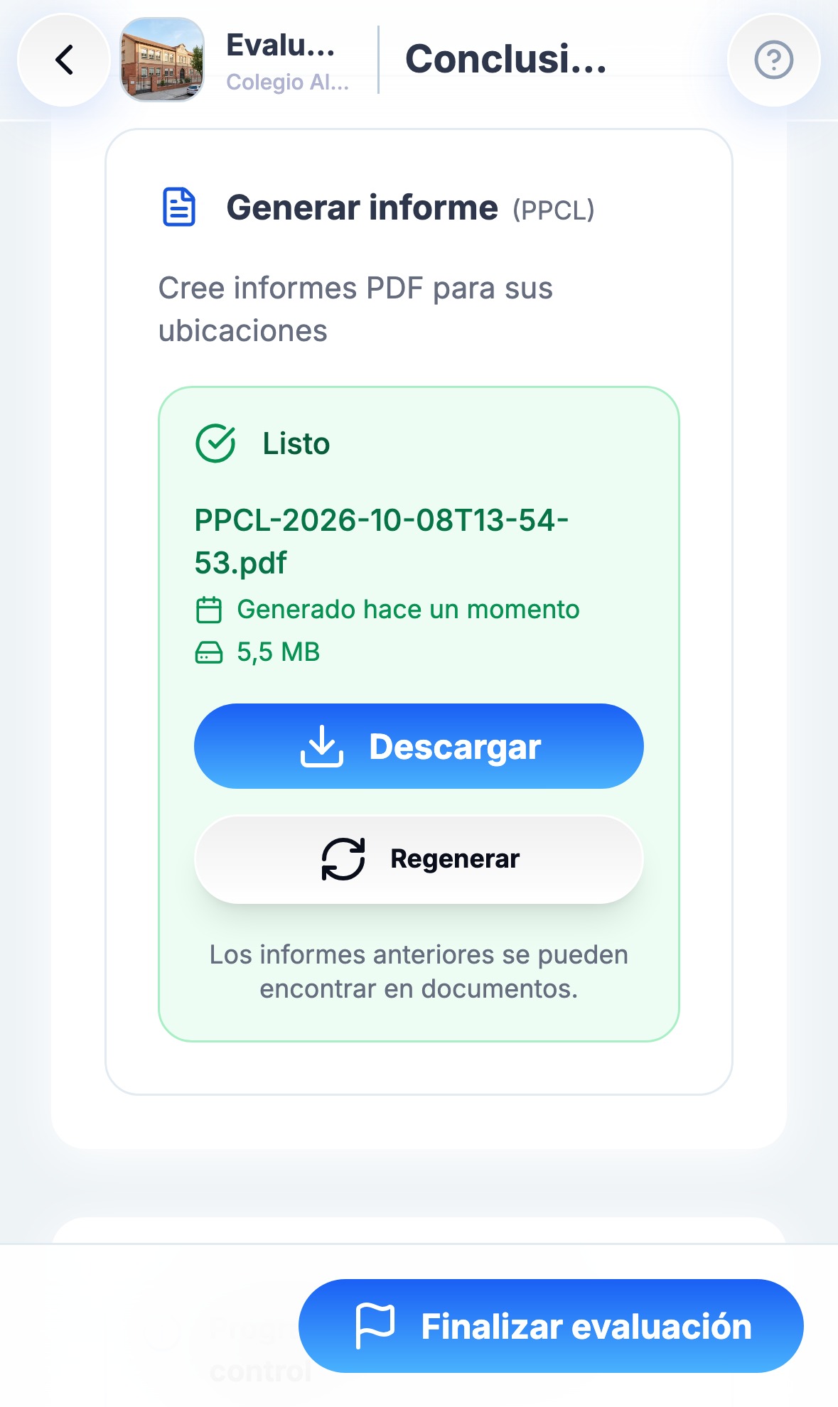BriqSafe app: PPCL report generated as a PDF