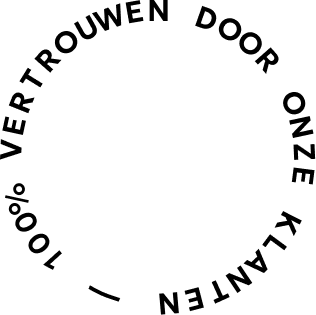 Circle-shaped text reading 25 years of experience repeated twice