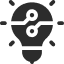 Black silhouette icon of a person with an arrow pointing upward inside a circle.