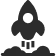 Black pyramid made of stacked horizontal bars decreasing in size from bottom to top, resembling a layered flowchart or roadmap icon.