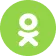 Logo of OK.ru, a social networking service with a stylized human figure inside a green circle.