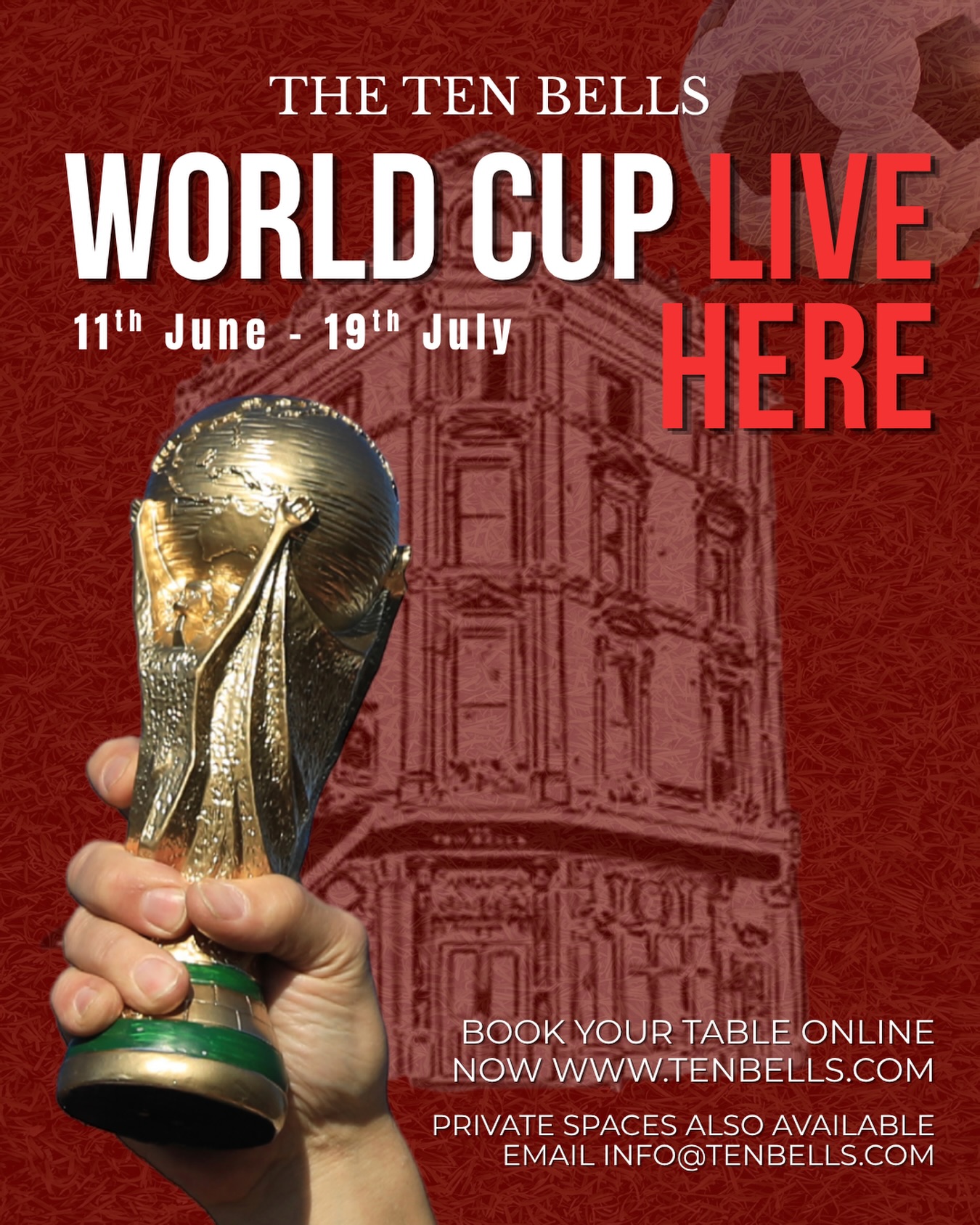 The World Cup, all the action, live here ⚽️!! Book now or get down early!! 

#worldcup #fifa #threelions #eastlondonpub #lbf