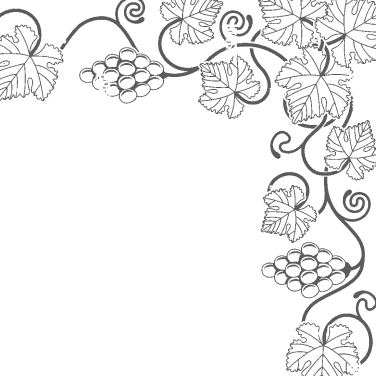 A black and white picture of a vine border.