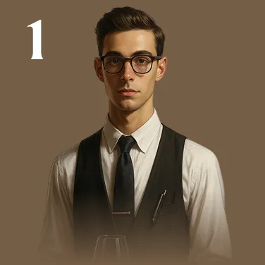 A man wearing glasses and a tie.