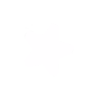 White shooting star icon with three trailing lines on a black background.