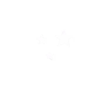Three white five-pointed stars of different sizes on a black background.