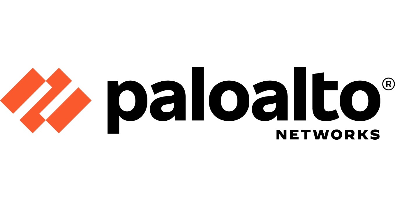 Palo Alto Networks logo with orange geometric symbol to the left of black text.