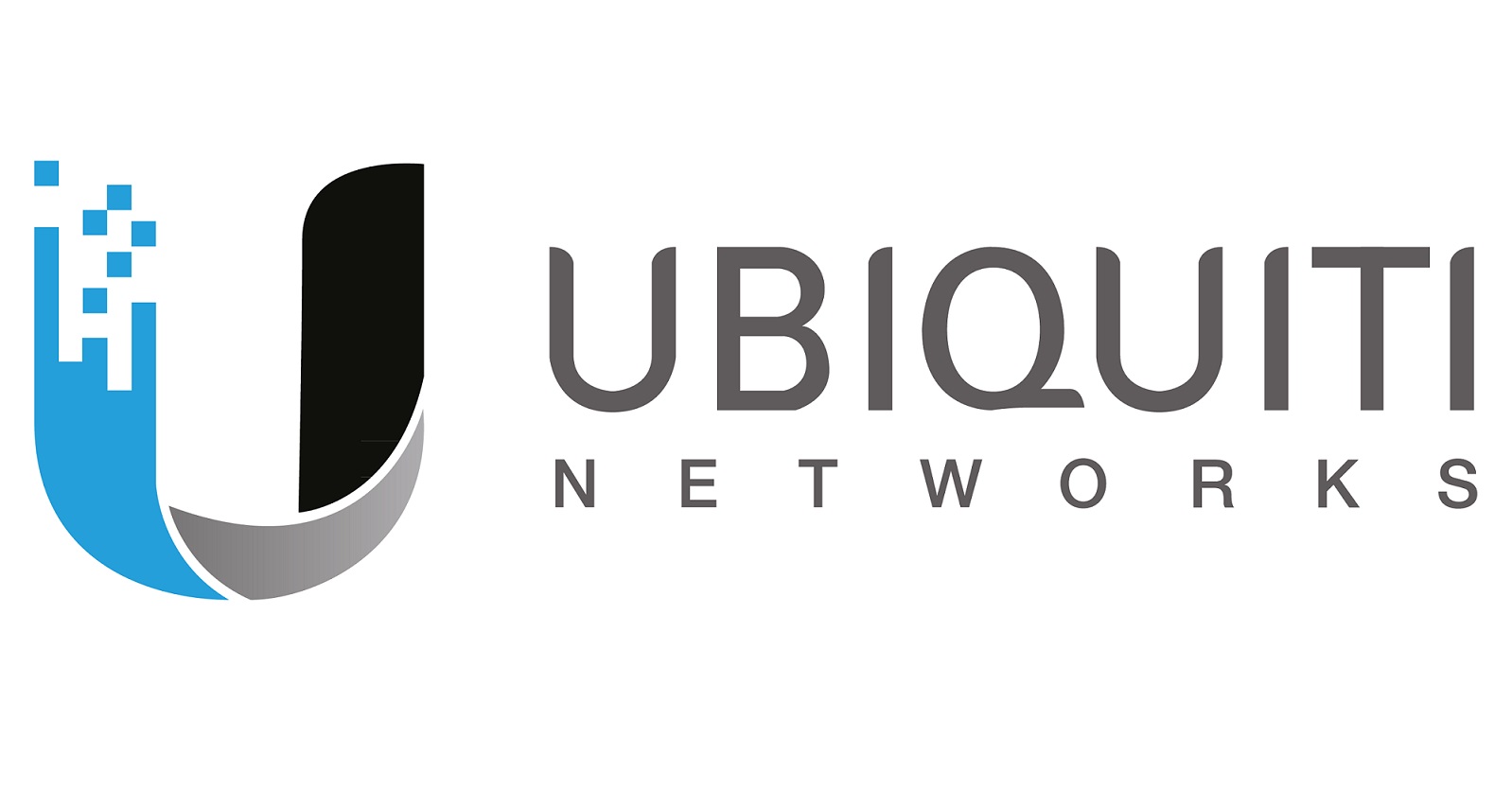 Ubiquiti Networks logo with stylized U symbol in blue, black, and gray next to the company name in gray text.