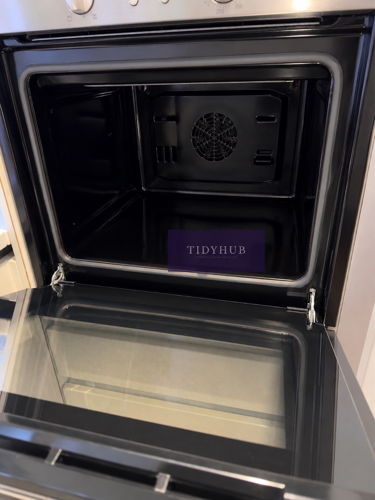 Oven interior fully cleaned to a like-new finish by Tidy Hub