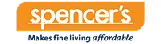 Spencer's logo with white text on an orange background.