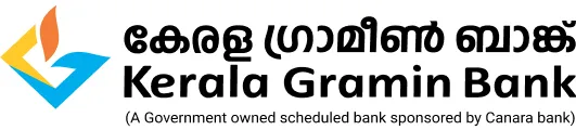 Kerala Gramin Bank logo with text in Malayalam and English, and a tagline mentioning it is a government-owned scheduled bank sponsored by Canara Bank.
