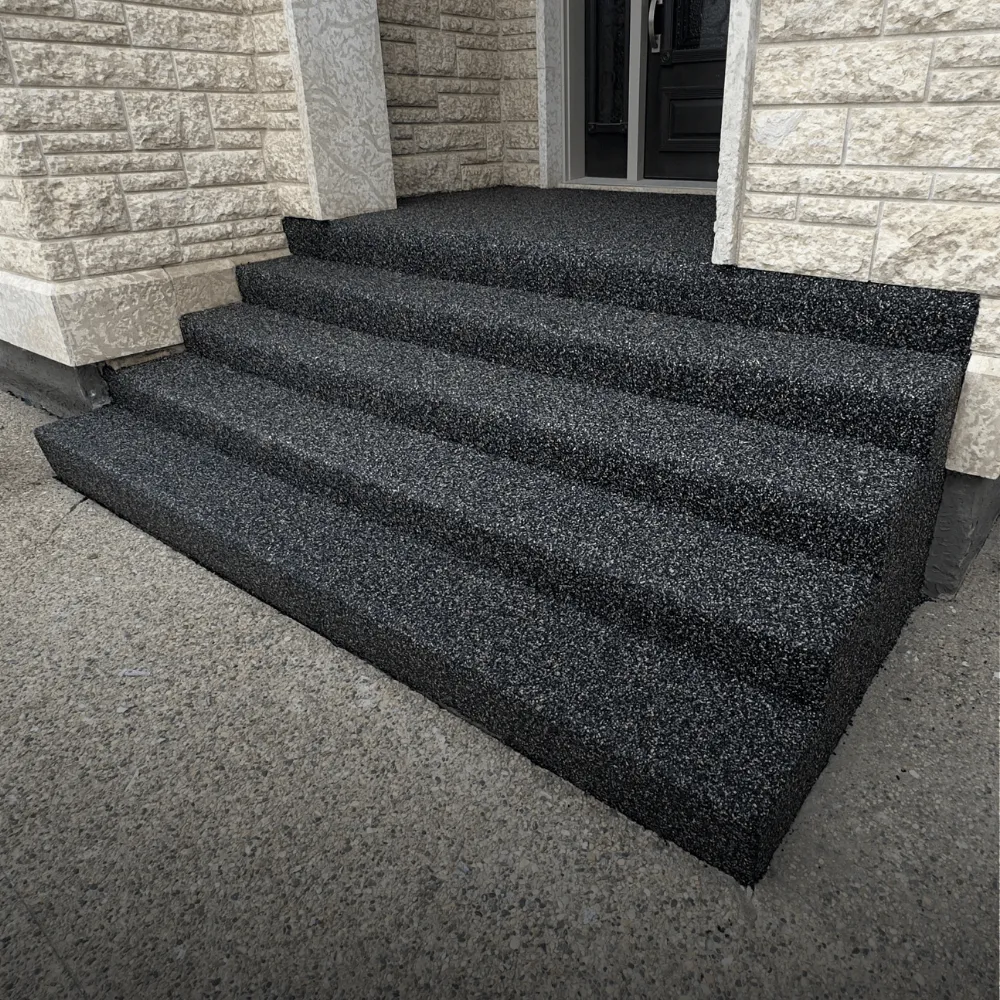 Rubber rock stairs