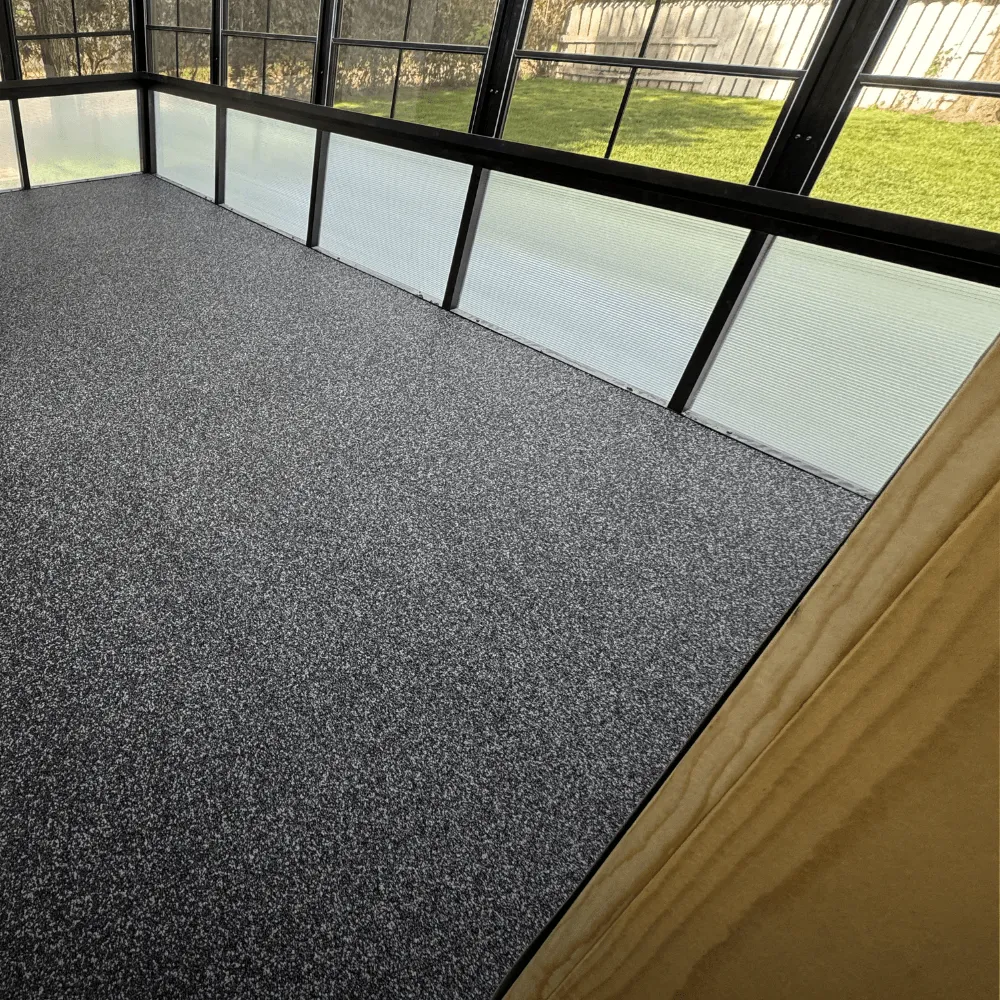 Rubber flooring for indoor