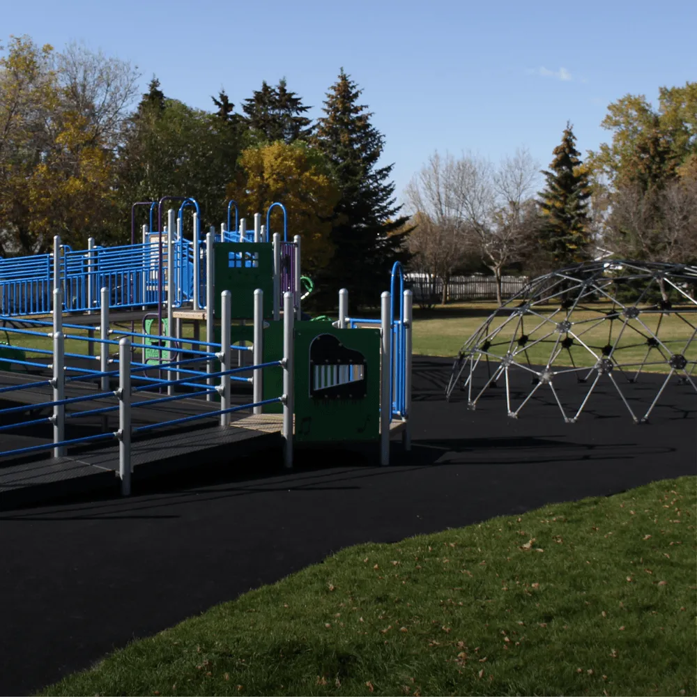 Rubber stone playground