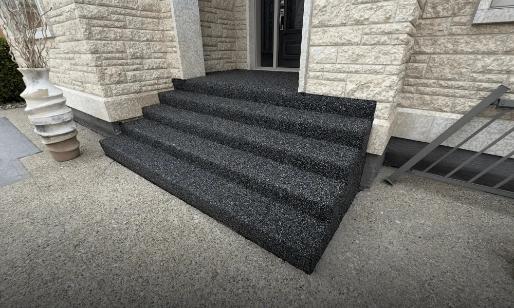 After Rubber stone Paving