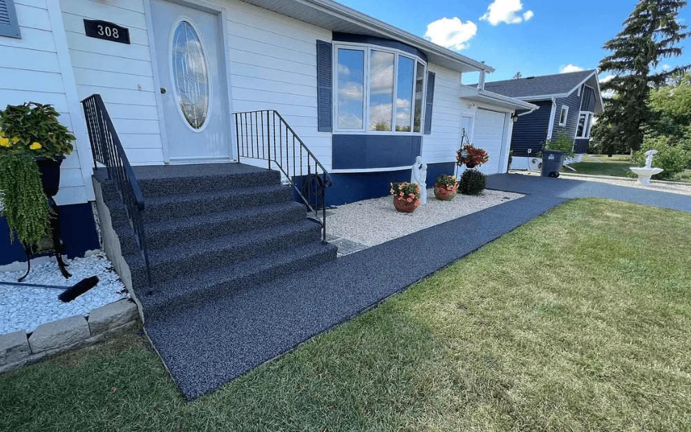 Rubber paving stairs